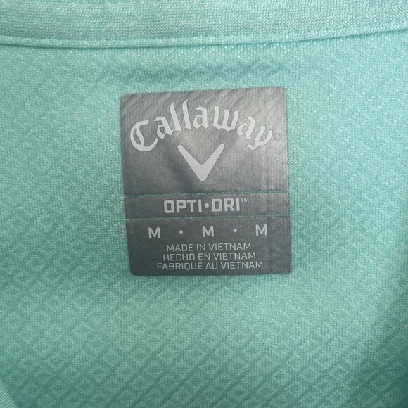 Callaway Women’s Opti-Dry Golf Polo Shirt Sz Med Aqua Blue Quick Dry MSRP $117 - Picture 5 of 12